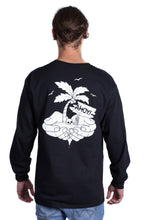 Load image into Gallery viewer, PALMS OF PARADISE LONG SLEEVE - BLACK - AHOY!
